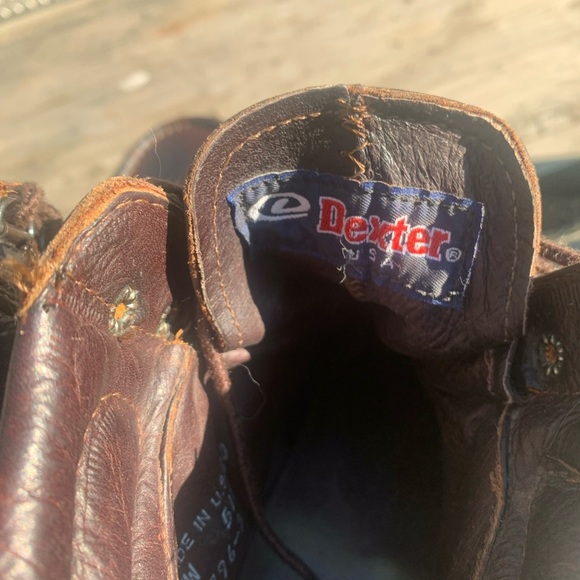 Vintage Dexter ROF Made In USA Leather Lace Up Boot Sz 7.5W - Picture 12 of 14